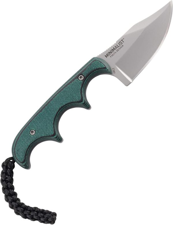 CRKT Minimalist Bowie Neck : Compact Fixed Blade Knife, Folts Utility with Bead Blast Blade, Resin Infused Fiber Handle, and Sheath 2387 - Image 4