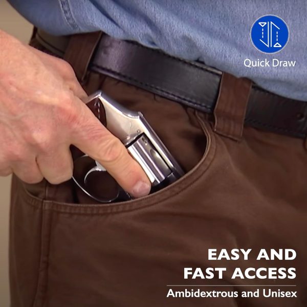 DeSantis Nemesis Pocket Holster - Gun Pocket Holsters for Concealed Carry, Conceal Carry Pocket Holster for Pistols, Revolvers, Soft, Designed for Comfort & Discreet Carry, Ambidextrous - Image 3