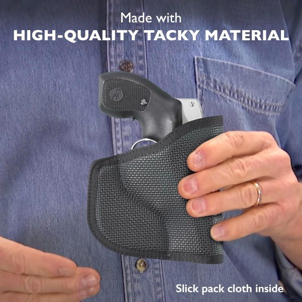 DeSantis Nemesis Pocket Holster - Gun Pocket Holsters for Concealed Carry, Conceal Carry Pocket Holster for Pistols, Revolvers, Soft, Designed for Comfort & Discreet Carry, Ambidextrous - Image 4